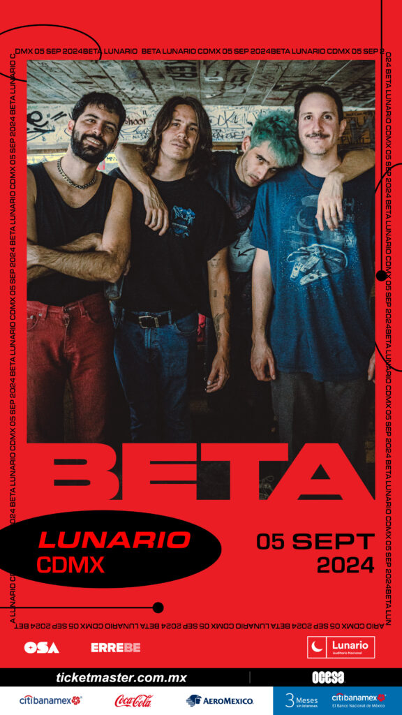 Flyer Beta en el Lunario del Auditorio Nacional 5 de septiembre 2024